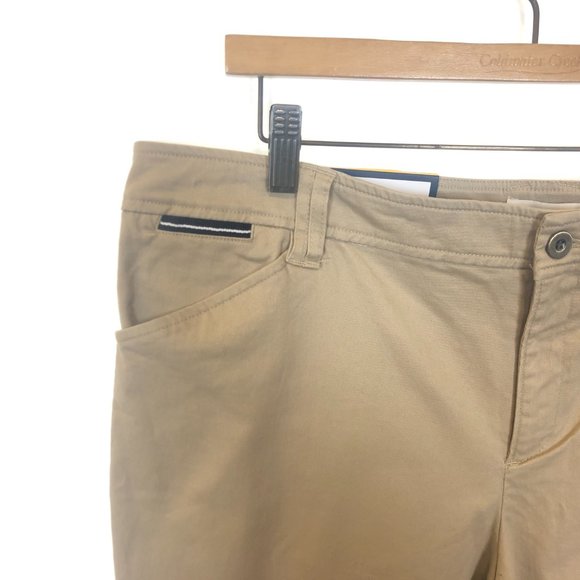 NWT Womens Petite Size 8 or 16 Charter Club Medium Khaki Slim Leg Chino Pants - Picture 2 of 3